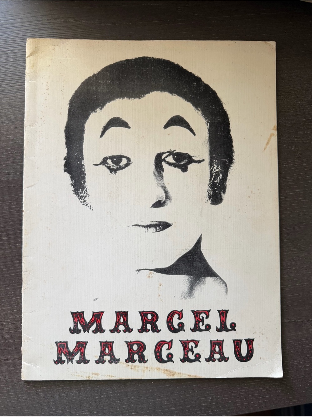 1968 Marcel Marceau Vintage Theatre Souvenir Program